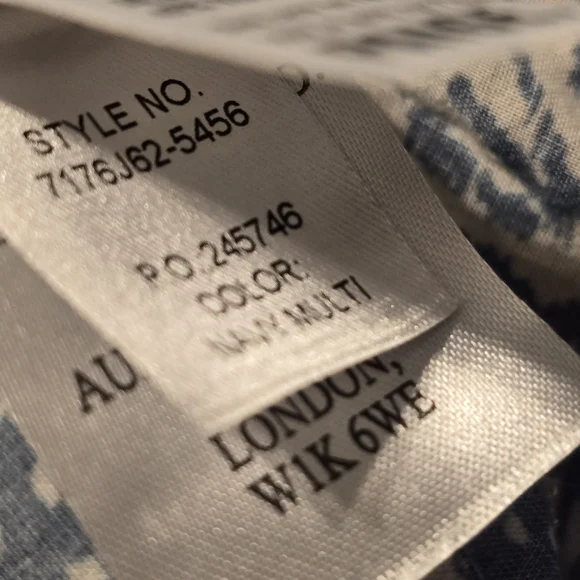 PAIGE Womens Blue and White Ruched Sailor Collar Blouse - Picture 7 of 8